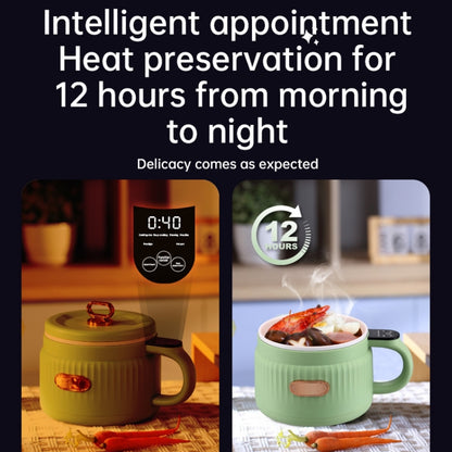 MC12B Small Multi-Functional Home Dormitory Instant Noodles Cooking Pot Non-Stick Electric Hot Pot US Plug(Matcha Green) by bashfashion