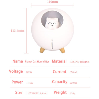 WT-TX5 USB Direct Insert Version Humidifier Mini Planet Cat Desktop Purifier(Pink) by bashfashion