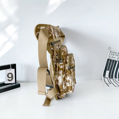 Outdoor Motorcycle Riding Waist And Leg Bag Man Multi Compartment Waist Pack(Camouflage Khaki) by bashfashion