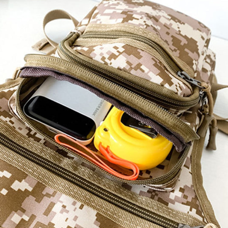 Outdoor Motorcycle Riding Waist And Leg Bag Man Multi Compartment Waist Pack(Camouflage Khaki) by bashfashion