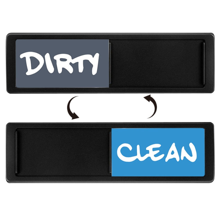 Dishwasher Magnet Clean Dirty Sign Double-Sided Refrigerator Magnet(Black-Blue Gray) by bashfashion