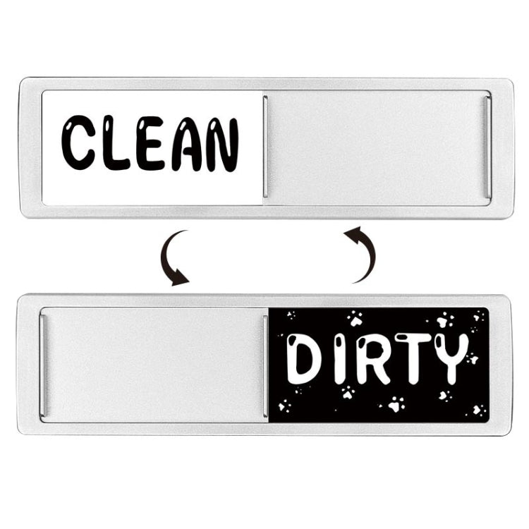 Dishwasher Magnet Clean Dirty Sign Double-Sided Refrigerator Magnet(Silver- Cat Claw) by bashfashion