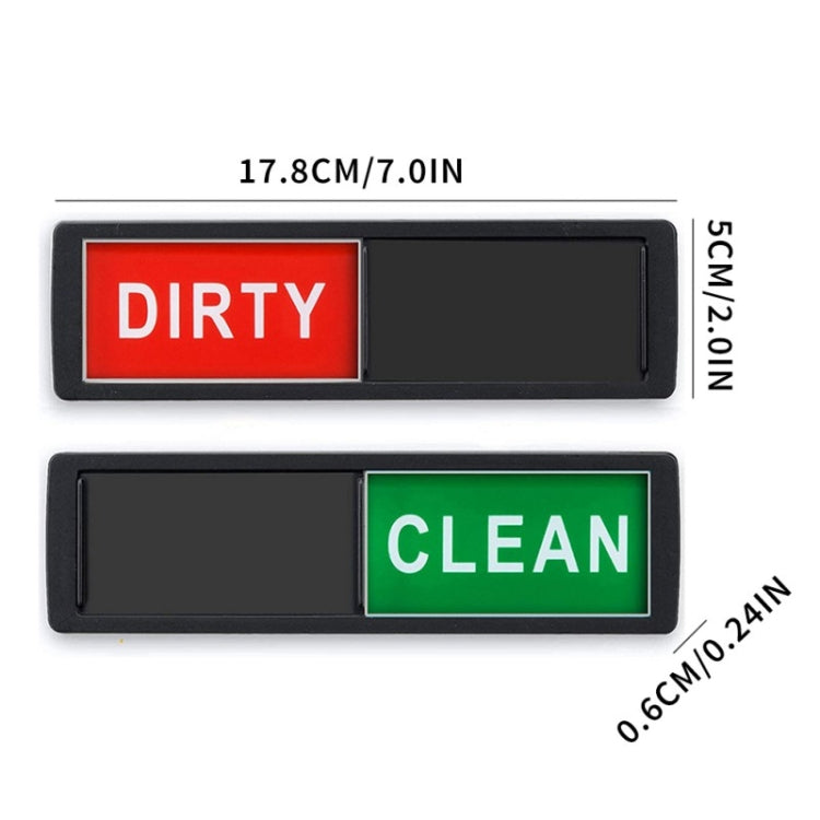 Dishwasher Magnet Clean Dirty Sign Double-Sided Refrigerator Magnet(Black Wood Grain) by bashfashion