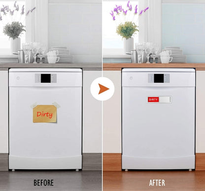 Dishwasher Magnet Clean Dirty Sign Double-Sided Refrigerator Magnet(Turkish) by bashfashion