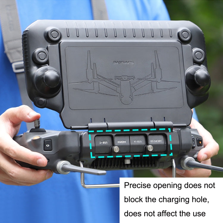 Sunnylife YK570 For DJI RC Plus Remote Control Protective Hood Plate Protective Cover(Black) by Sunnylife