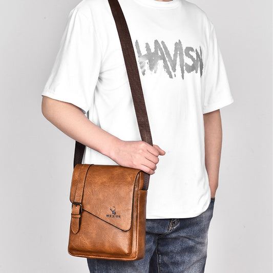 WEIXIER D266 Retro Crossbody Large Capacity Messenger Bag Shoulder Bag Tot Backpack(Light Brown) by WEIXIER