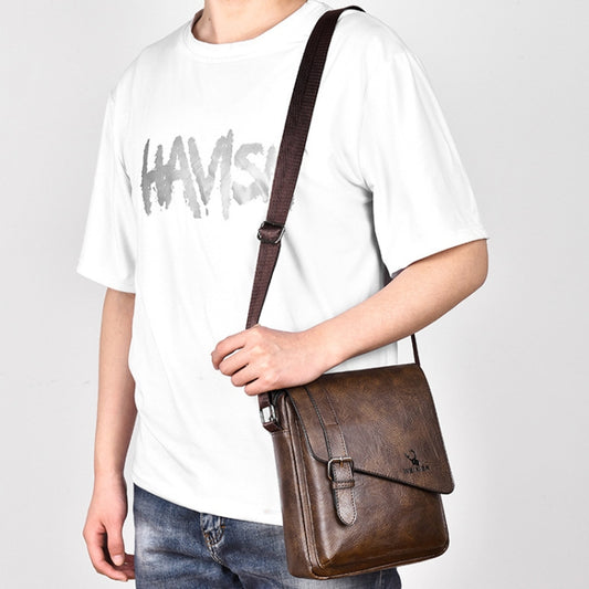 WEIXIER D266 Retro Crossbody Large Capacity Messenger Bag Shoulder Bag Tot Backpack(Dark Brown) by WEIXIER