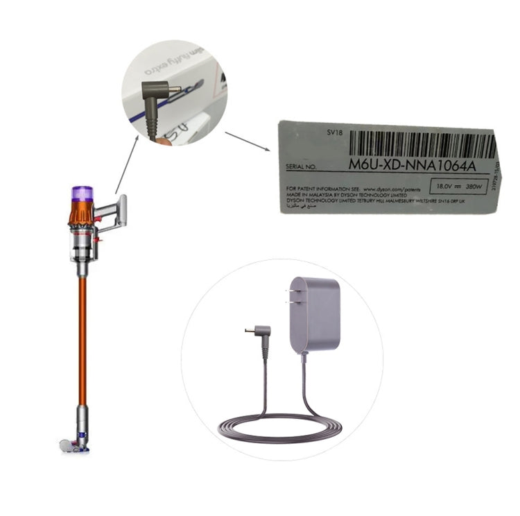For Dyson V10 Slim Vacuum Cleaner 21.75V /1.1A Charger Power Adapter with Indicator Light EU Plug by bashfashion