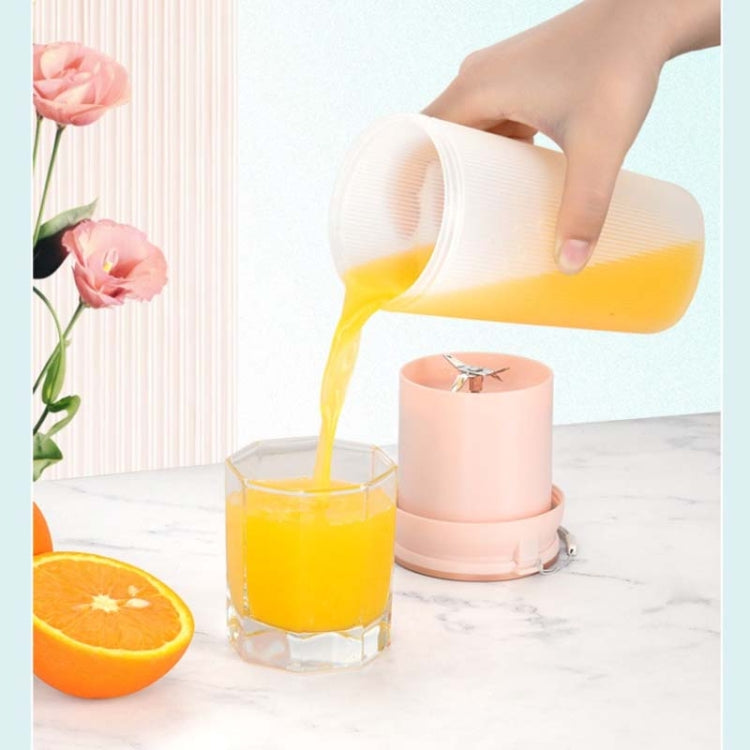 LGZ-1 500ml 50W 4 Blades Electric Portable Juicer Rechargeable Juice Extractor(Pink) by bashfashion