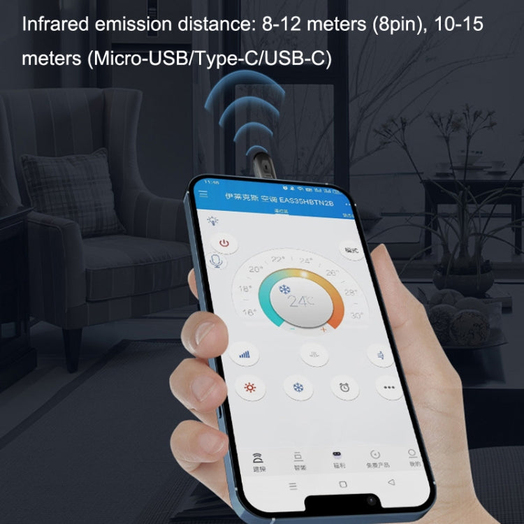R10 Phone Smart Infrared Transmitter Learning Type Long Distance Remote Control, Interface: Type-C/USB-C by bashfashion