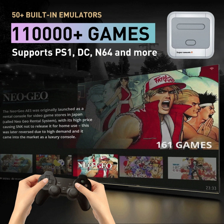 Super Console X 64GB 30000+ Games Wireless 4K HD 3D Double Game Console Box, US Plug by bashfashion