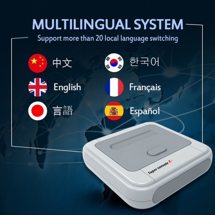 Super Console X 64GB 30000+ Games Wireless 4K HD 3D Double Game Console Box, US Plug by bashfashion