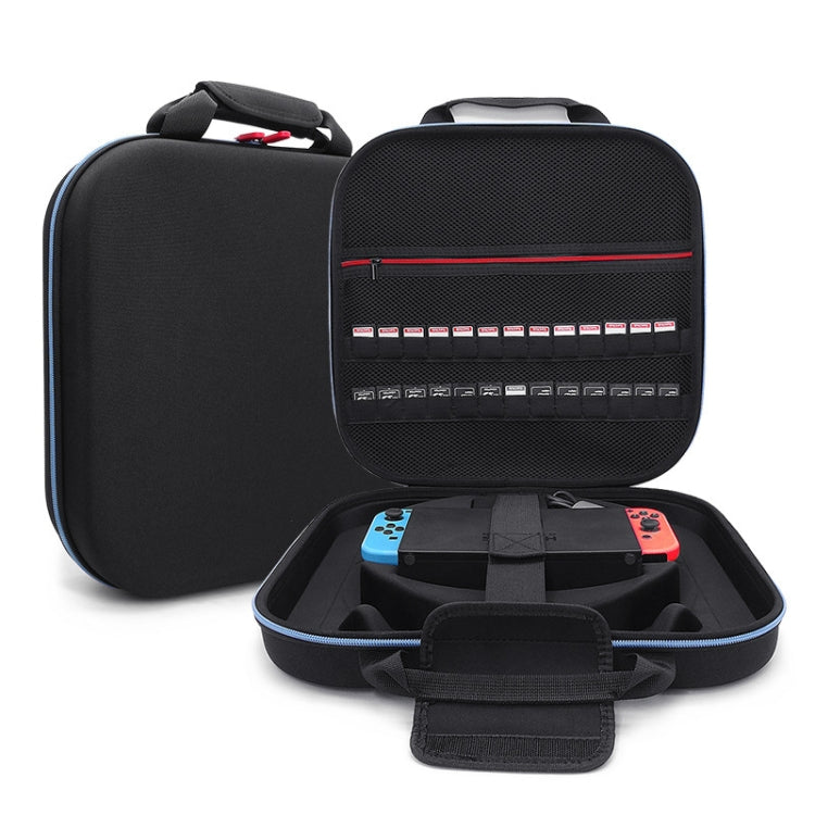 For Nintendo Switch Double Fitness Ring Storage Bag EVA Portable Hard Shell Host Package Accessories(Black) by bashfashion