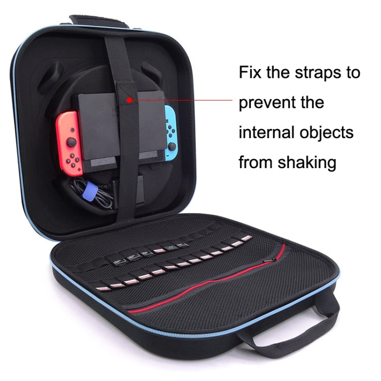 For Nintendo Switch Double Fitness Ring Storage Bag EVA Portable Hard Shell Host Package Accessories(Black) by bashfashion