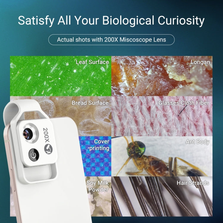 APEXEL APL-MS002CWH 200x High-Definition Children Science Education Microphone Lens With CPL(White) by APEXEL