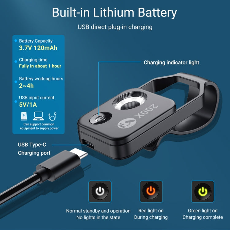 APEXEL APL-MS002CWH 200x High-Definition Children Science Education Microphone Lens With CPL(White) by APEXEL