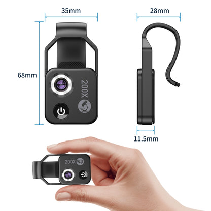 APEXEL APL-MS002CWH 200x High-Definition Children Science Education Microphone Lens With CPL(Black) by APEXEL