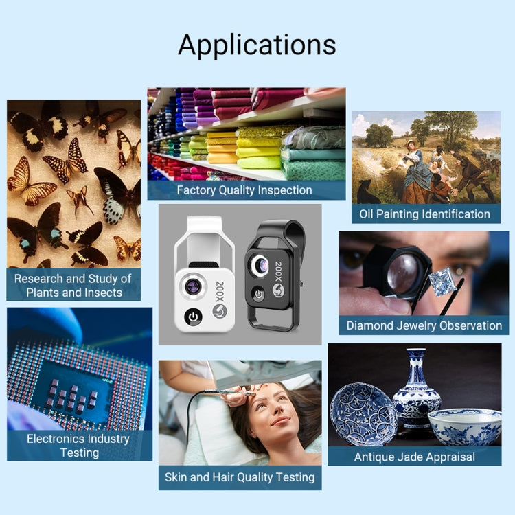 APEXEL APL-MS002CWH 200x High-Definition Children Science Education Microphone Lens With CPL(White) by APEXEL