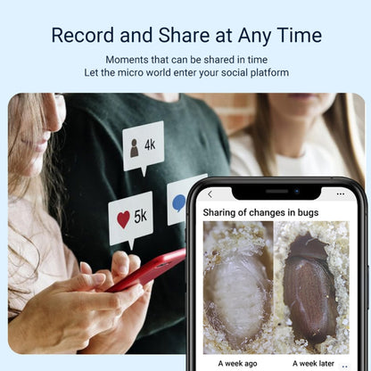 APEXEL APL-MS002CWH 200x High-Definition Children Science Education Microphone Lens With CPL(White) by APEXEL