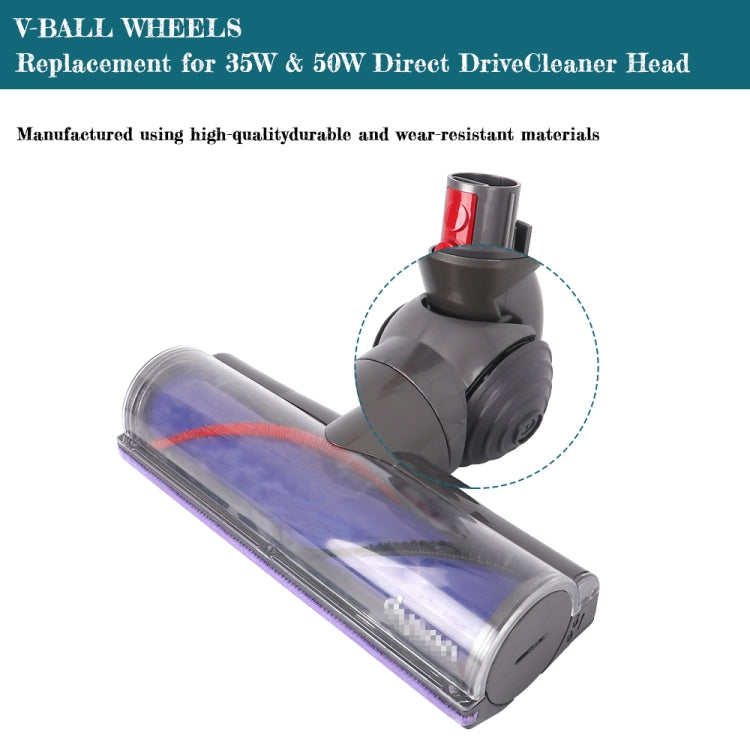 For Dyson V6 V7 V8 V10 V11 V12 Vacuum Cleaner V-Ball Wheels of Direct Drive Cleaner Head by bashfashion