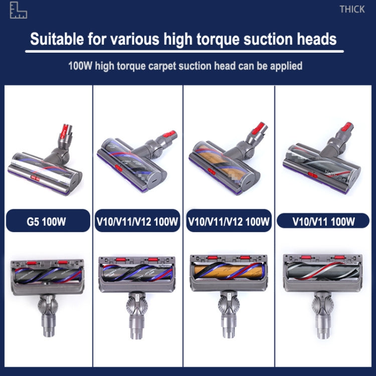 For Dyson V10 / V11 Vacuum Cleaner 100W High Torque Suction Head V-Ball Wheels by bashfashion