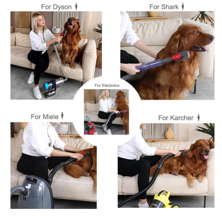 For Dyson V6 V7 V8 V9 Meile Vacuum Cleaner Pet Hair Removal Brush, Spec: Brush With V6 Adapter by bashfashion