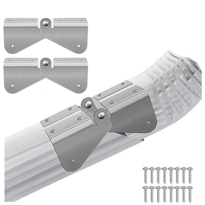 2pcs Gutter Extension Hinge Downspout Extension Flip-Up Hinge For Rectangle Or Square Downspout by bashfashion