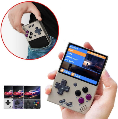 Miyoo Mini Plus 3.5 Inch IPS Screen Retro Handheld Game Console 32GB 9K Games(Transparent Black) by bashfashion