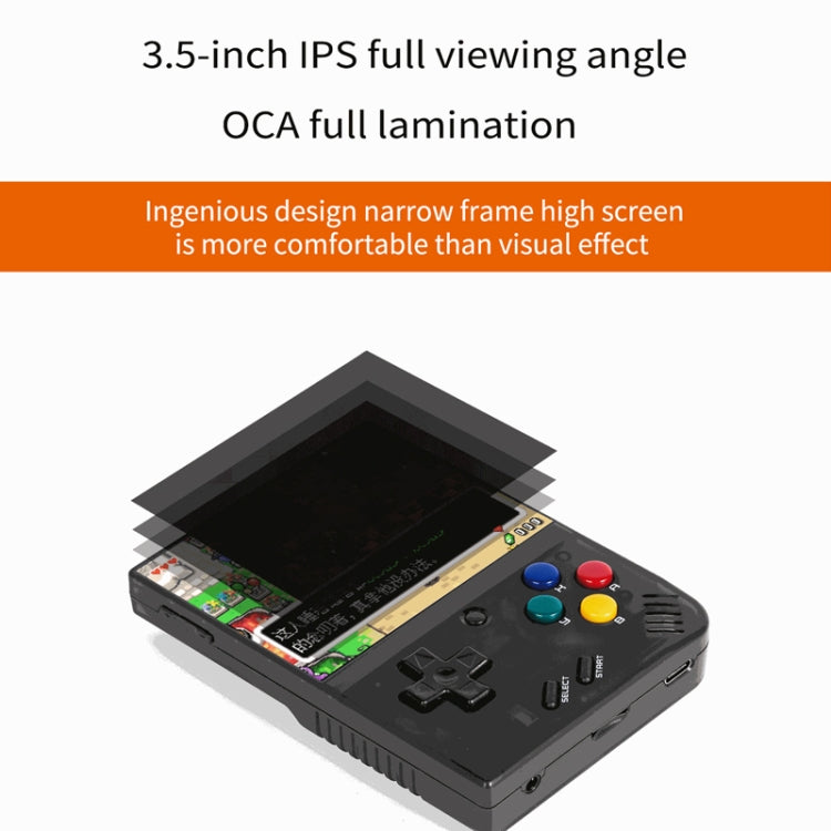 Miyoo Mini Plus 3.5 Inch IPS Screen Retro Handheld Game Console 128GB 25K Games(Transparent Black) by bashfashion