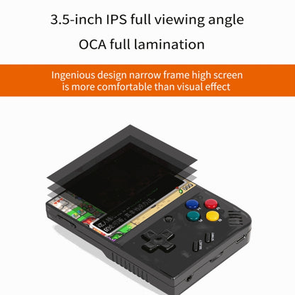Miyoo Mini Plus 3.5 Inch IPS Screen Retro Handheld Game Console 128GB 25K Games(Transparent Black) by bashfashion