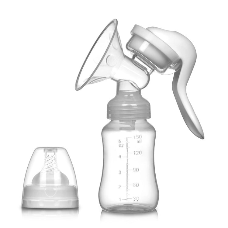 Adjustable Force Breast Pump 2 in 1 Manual Breast Pump Maternity Products(White) by bashfashion