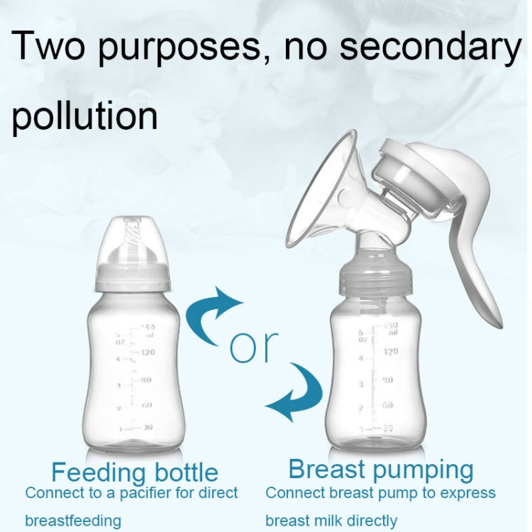 Adjustable Force Breast Pump 2 in 1 Manual Breast Pump Maternity Products(White) by bashfashion