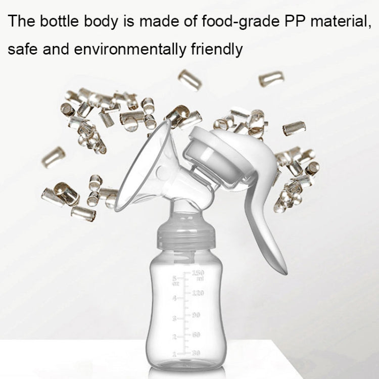 Adjustable Force Breast Pump 2 in 1 Manual Breast Pump Maternity Products(White) by bashfashion