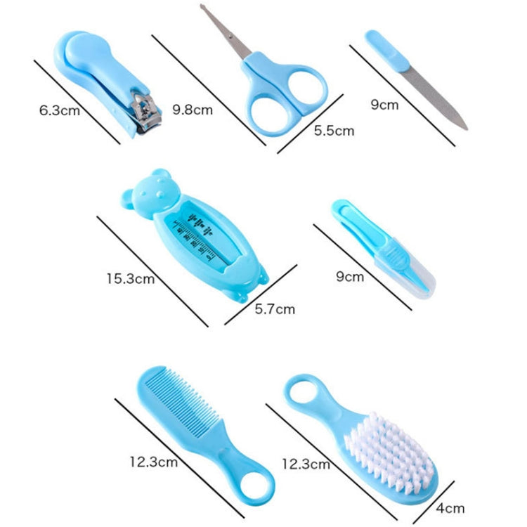 7 in 1 Baby Care Set Baby Daily Cleaning Tools Kit(Blue) by bashfashion