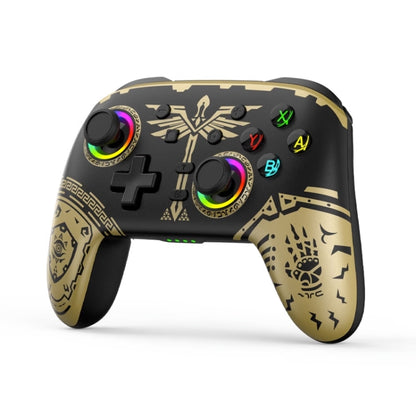 Wireless Bluetooth Somatosensory Vibration Gamepad for Nintendo Switch/Switch PRO, Color: Black Gold by bashfashion