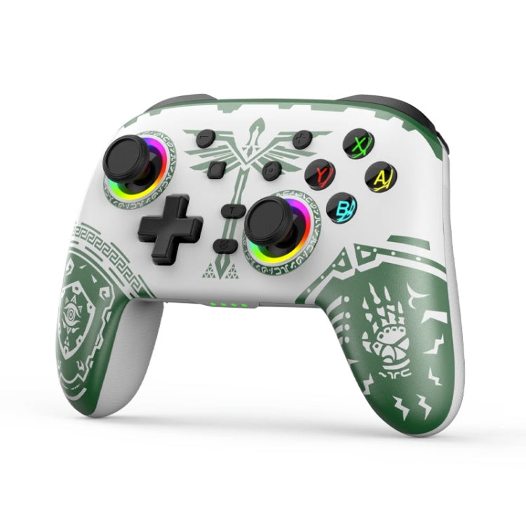 Wireless Bluetooth Somatosensory Vibration Gamepad for Nintendo Switch/Switch PRO, Color: White Green by bashfashion