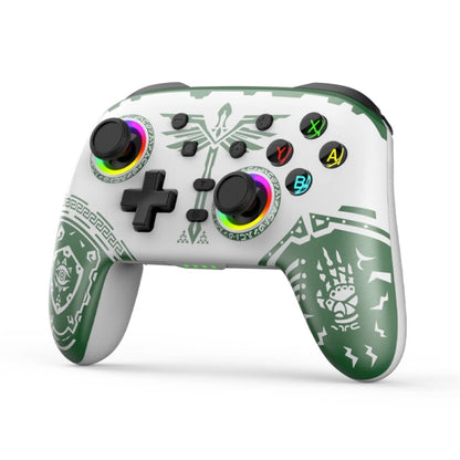 Wireless Bluetooth Somatosensory Vibration Gamepad for Nintendo Switch/Switch PRO, Color: White Green by bashfashion