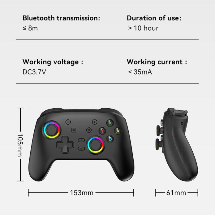 Wireless Bluetooth Somatosensory Vibration Gamepad for Nintendo Switch/Switch PRO, Color: White Green by bashfashion