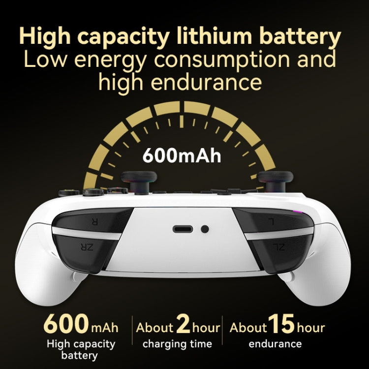 Wireless Bluetooth Somatosensory Vibration Gamepad for Nintendo Switch/Switch PRO, Color: White by bashfashion