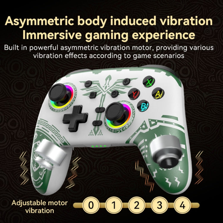Wireless Bluetooth Somatosensory Vibration Gamepad for Nintendo Switch/Switch PRO, Color: Black Gold by bashfashion