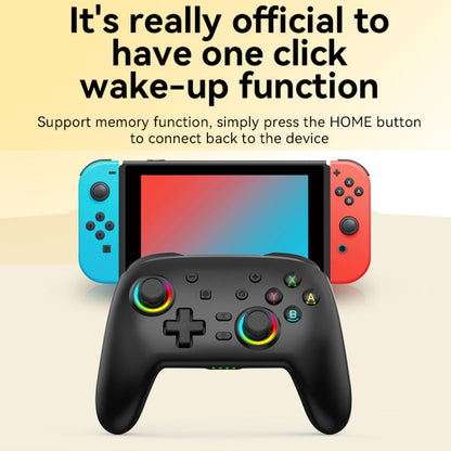 Wireless Bluetooth Somatosensory Vibration Gamepad for Nintendo Switch/Switch PRO, Color: Black Gold by bashfashion