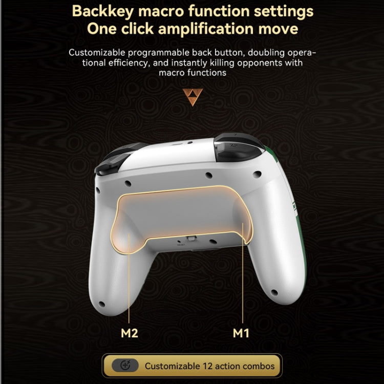 Wireless Bluetooth Somatosensory Vibration Gamepad for Nintendo Switch/Switch PRO, Color: Black Gold by bashfashion