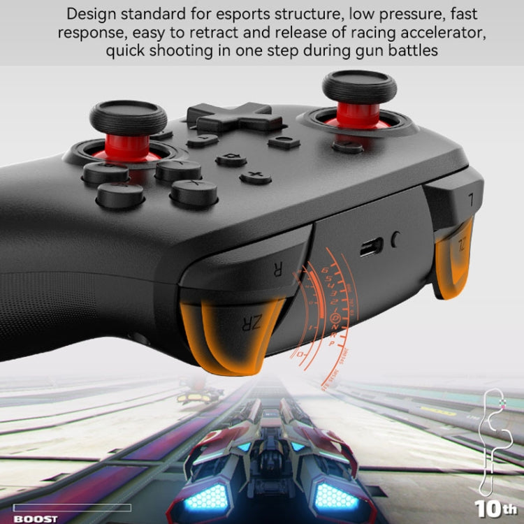 Wireless Bluetooth Somatosensory Vibration Gamepad For Nintendo Switch/Switch PRO(S07 Black) by bashfashion