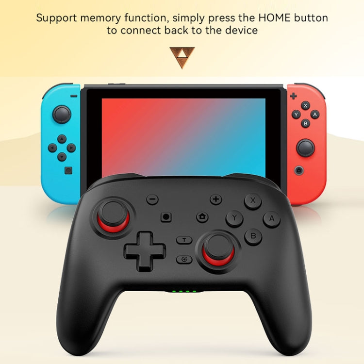 Wireless Bluetooth Somatosensory Vibration Gamepad For Nintendo Switch/Switch PRO(S07 Black) by bashfashion