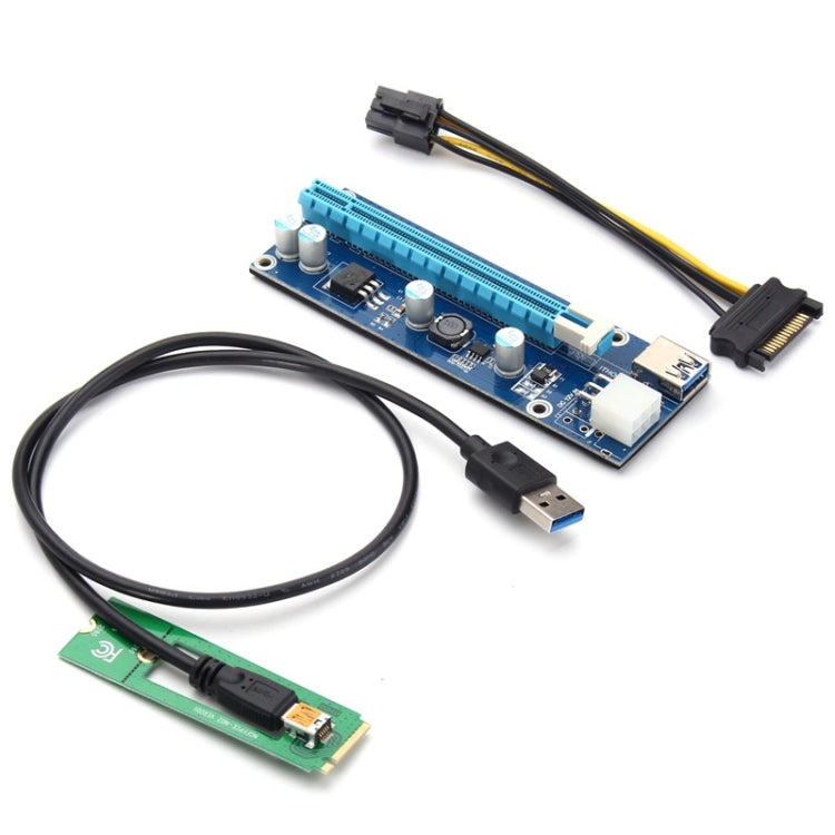 PCE164P-N03 VER006C Mini PCI-E 1X To 16X Riser For Laptop External Image Card, Spec: M2 To 6pin by bashfashion