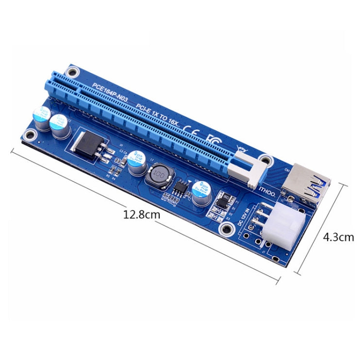 PCE164P-N03 VER006C Mini PCI-E 1X To 16X Riser For Laptop External Image Card, Spec: Blue Board 6pin by bashfashion