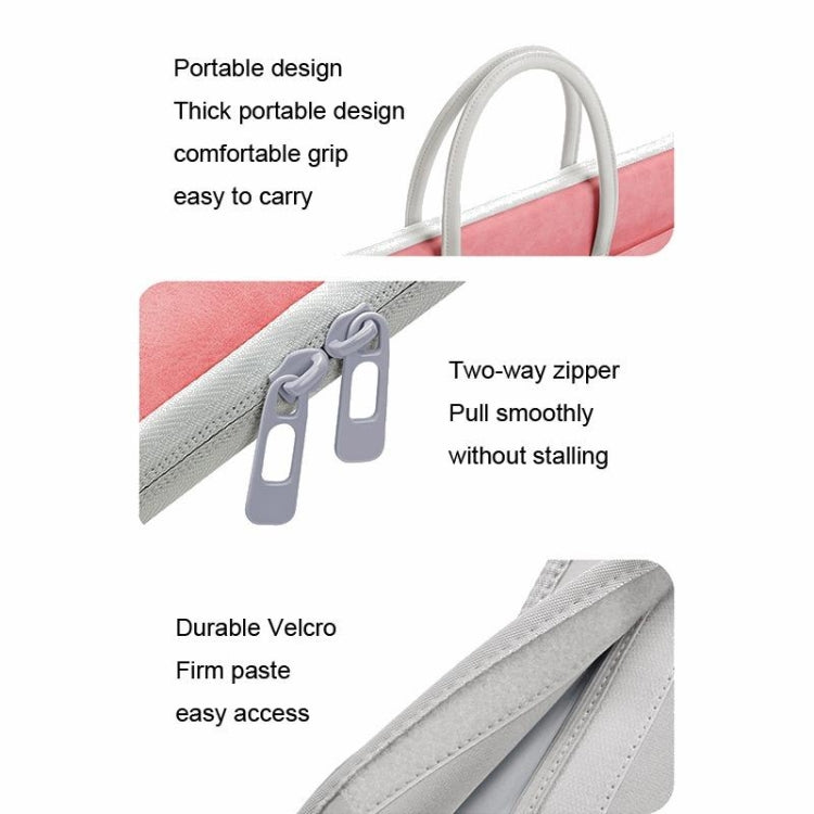 BUBM 14 Inch Full Open Laptop Bag(Pink) by BUBM