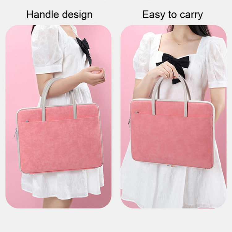 BUBM 14 Inch Full Open Laptop Bag(Pink) by BUBM