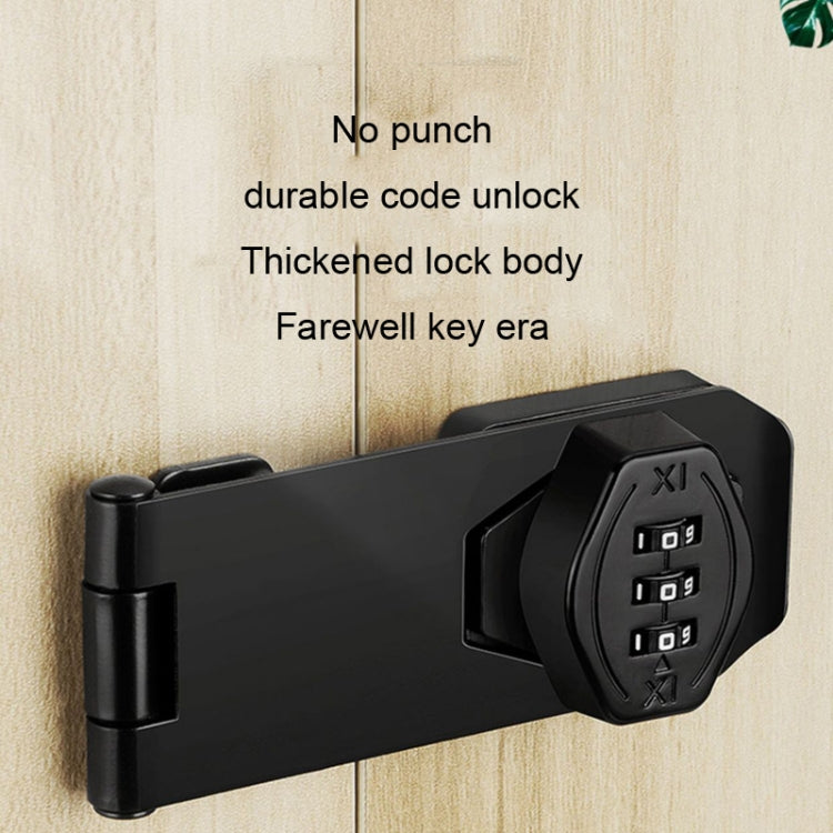 Screw Installation Cabinet Door Combination Lock Anti-Theft Drawer Lock, Style: Two Hole 3 inch Black by bashfashion
