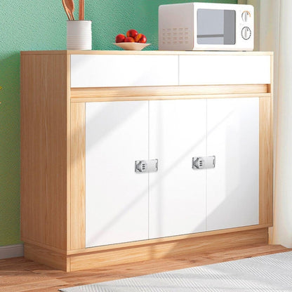 Stick Nail Dual Use Free Punch Cabinet Door Combination Lock Anti-Theft Drawer Lock, Style: Three Hole 4 inch Silver by bashfashion